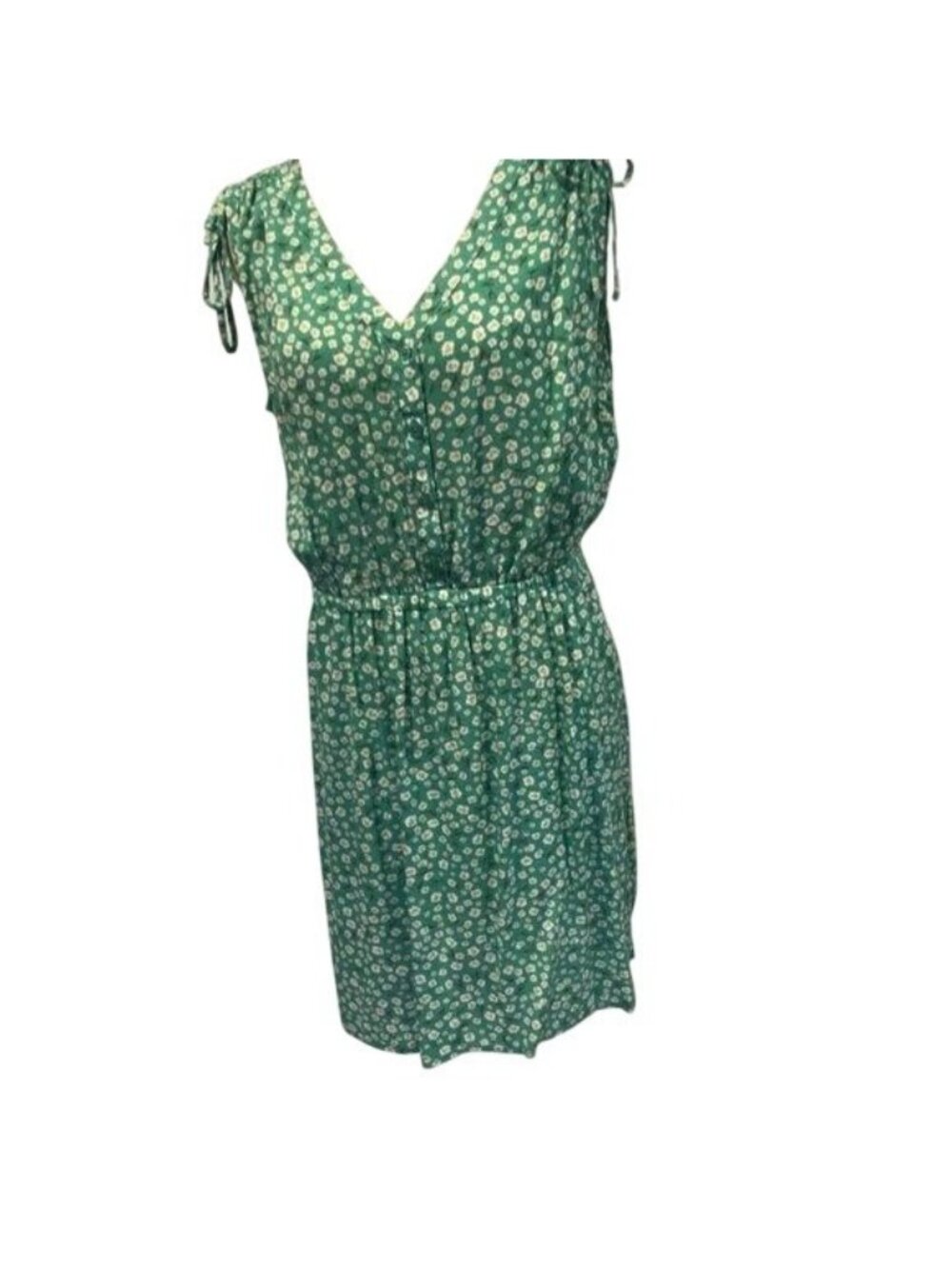 A.n.a. Floral Dress Cap Sleeves V Neck Pullover A-line Silhouette Casual Beachy